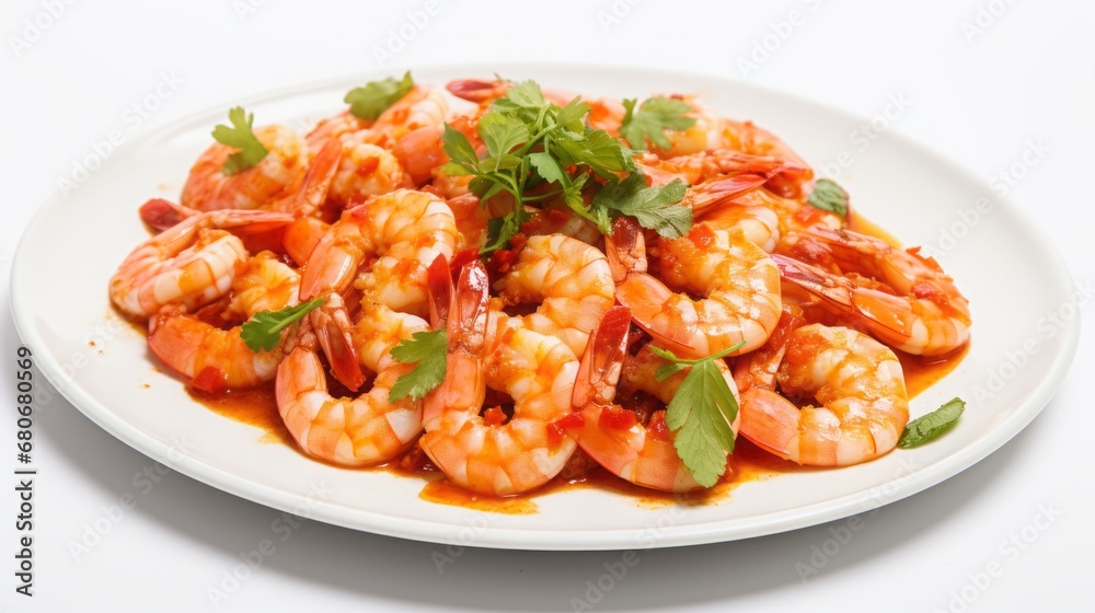 Shrimp in a plate on the table. Background for text. Shrimp in a plate on the table. Background for text.