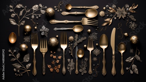  a collection of silver and gold utensils and spoons and spoons and forks and spoons and spoons and spoons and spoons and spoons and spoons and spoons.