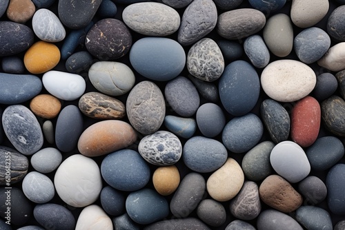 Stones background, top view, generative AI
