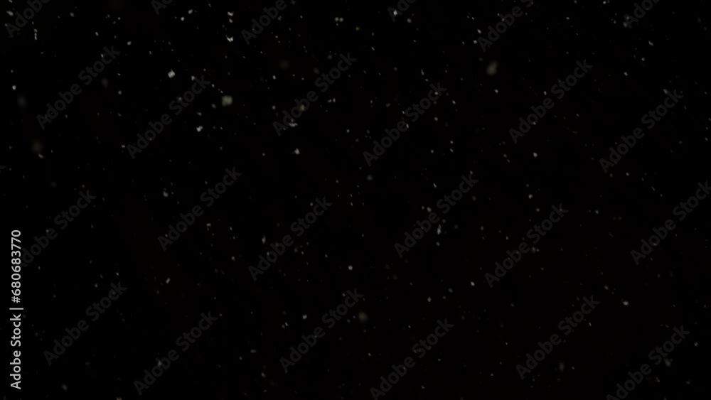 Snow Overlays Realistic on a black background