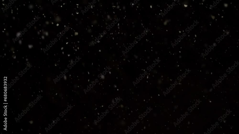 Snow Overlays Realistic on a black background