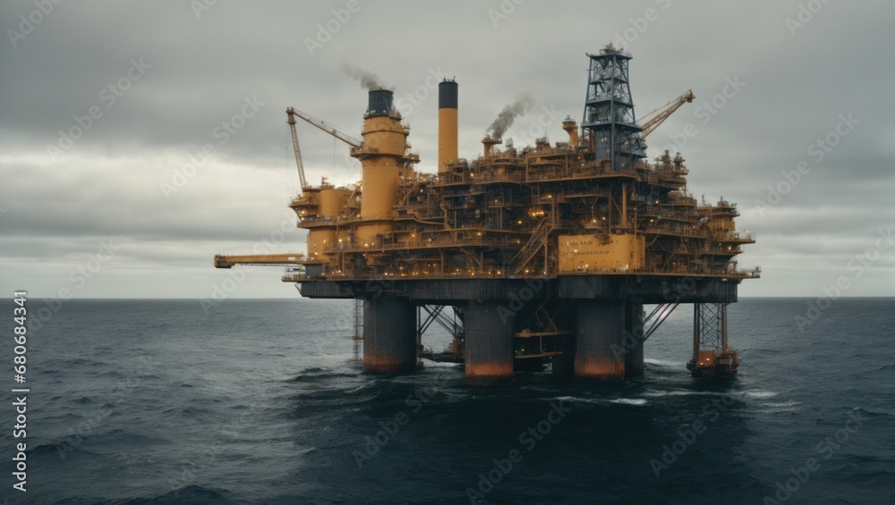 Offshore oil and gas production petroleum pipeline. Oil and gas industry and hard work Offshore oil and gas production petroleum pipeline. Oil and gas industry and hard work