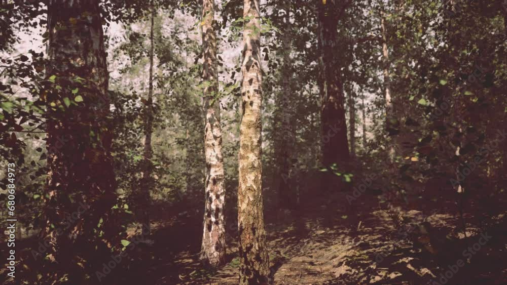 A forest filled with lots of tall trees A forest filled with lots of tall trees