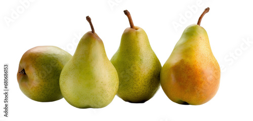 Pears on a light background. Generative artificial intelligence