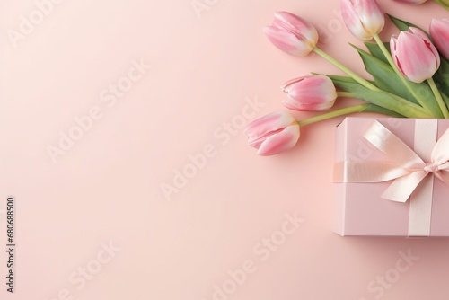 Warm, festive Mother's Day decorations concept with flowers, gifts, and joy. Celebrate with love