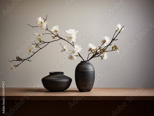 Bonsai flowers in vase