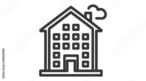 appartment icon on white background. Simple element illustration from Buildings concept.
