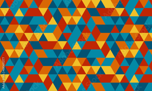 Triangle hexagon pattern with retro colors. Very suitable for backgrounds, wallpaper, design complements, decorations, and more.
