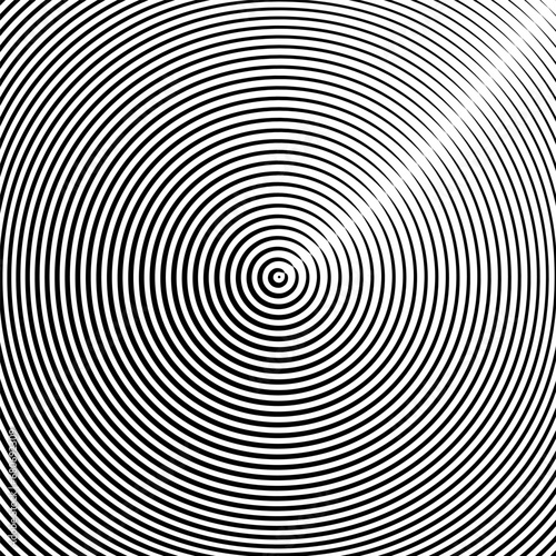 Concentric Circle Lines Pattern. Abstract Textured Background.