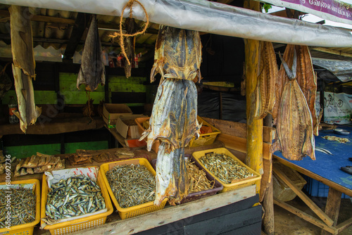 Fish sellers market in Trincomalee, Sri Lanka. photo