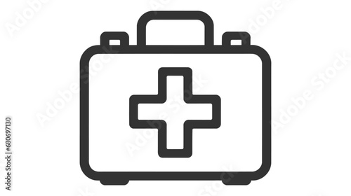 This First Aid Box icon is in Line style available to download as EPS 10