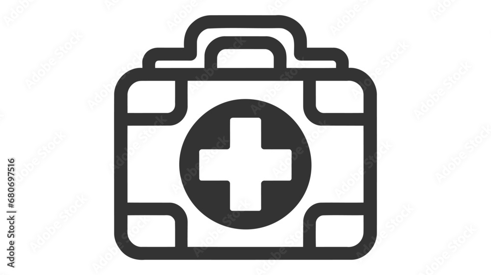 This First Aid Box icon is in Line style available to download as EPS 10 This First Aid Box icon is in Line style available to download as EPS 10