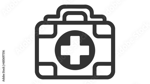 This First Aid Box icon is in Line style available to download as EPS 10