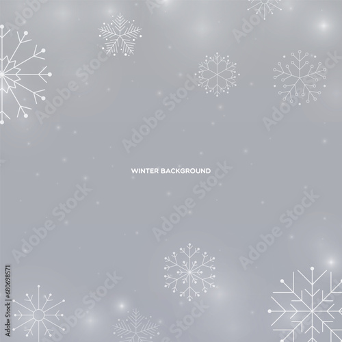 White Snowy Winter Background Collection 