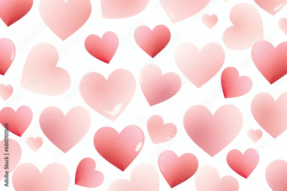 Seamless pattern with red hearts, background. Valentine's day concept. Backdrop with copy space for an inscription.