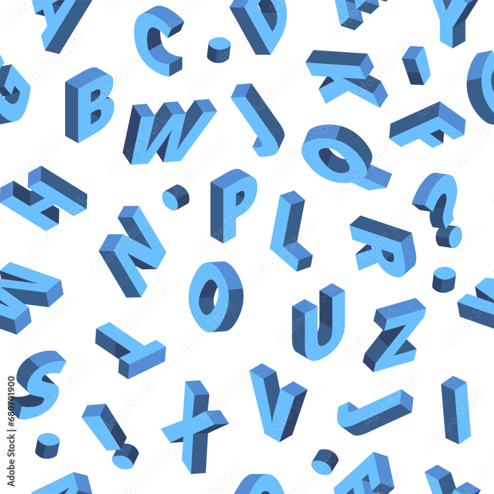 Alphabet letter pattern. vector seamless background illustration Alphabet letter pattern. vector seamless background illustration
