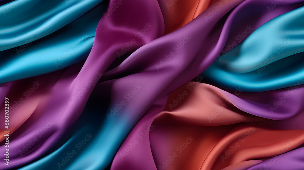 Silky satin texture in jewel tones, seamless pattern Silky satin texture in jewel tones, seamless pattern