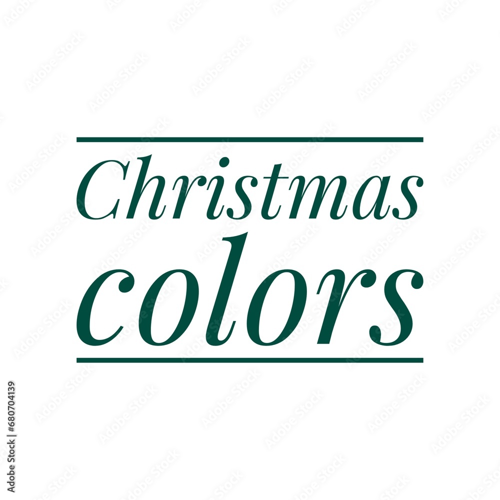 ''Christmas colors'' Decoration Lettering Sign