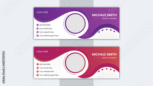 Creative email signature & Facebook cover Design