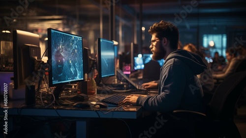  Programmers Working On Software In Office photography