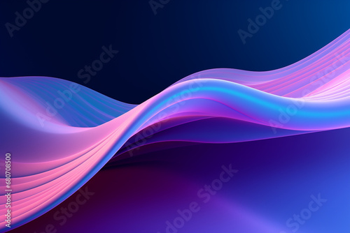 Wallpaper Mural Abstract linear waves, on purple and blue background design Torontodigital.ca