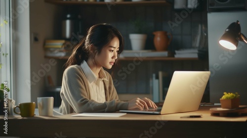 businesswoman working on laptop © Muhammad