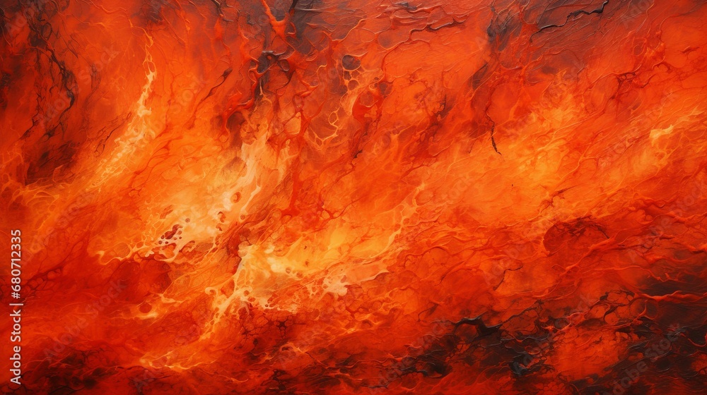 Fiery Volcanic Eruption Dynamic Abstract