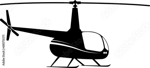 vector illustration of a helicopter on a transparent background photo