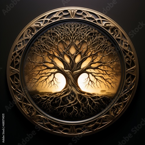 ree of Life, Its Vibrant Branches Flourishing as Ancient Roots Embrace the Earth, Symbolizing Resilience, Vitality, and the Interconnected Tapestry of Existence