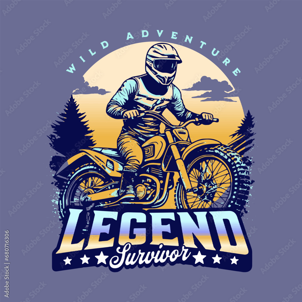 Motocross Vector Art, Illustration and Graphic