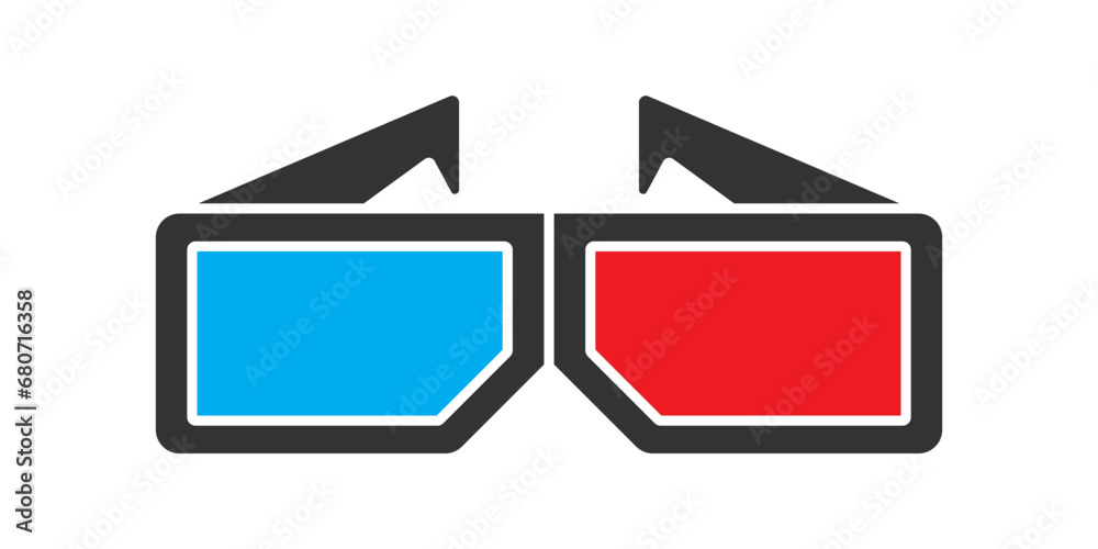 3d glasses icon. Vector illustration 3d glasses icon. Vector illustration