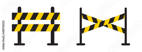 Road barrier icon. Vector illustration