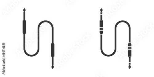 Guitar cable icon. Vector illustration photo