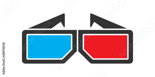3d glasses icon. Vector illustration