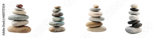 zen stones Hyperrealistic Highly Detailed Isolated On Transparent Background Png File