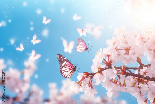 cherry tree branches adorned with delicate blossoms © Francesco