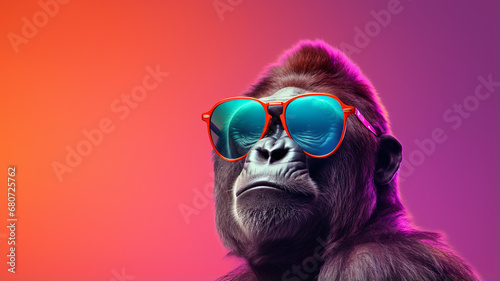3 d rendering of an attractive male monkey with sunglasses © Daniel