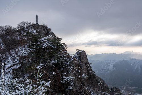 Scenic view of Mt.Daedunsan against sky photo