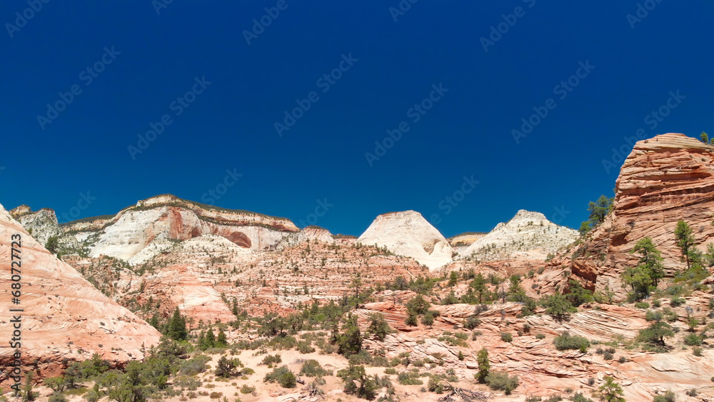 Fototapeta premium Amazing aerial view of Zion National Park, Utah