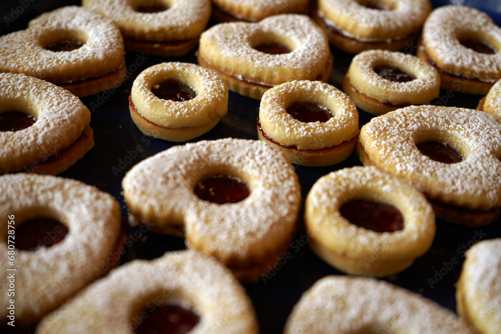 Christmas Cookies - Heart-Shaped Linzer Cookies