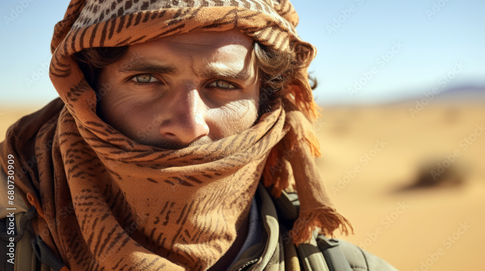 Resilient Explorer in Desert Landscape Resilient Explorer in Desert Landscape