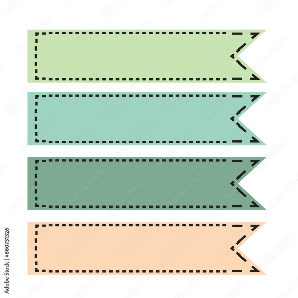 Obraz premium Set of labels. Sticky Note, digital Illustration. Sticky Notes Strip. Sticky Notes. 
