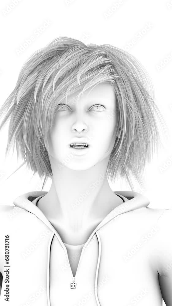3d animation, Halloween witch girl who speak, on white background
3d animation, Halloween witch girl who speak, on white background
