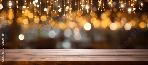 Closeup of a Empty Wooden D...