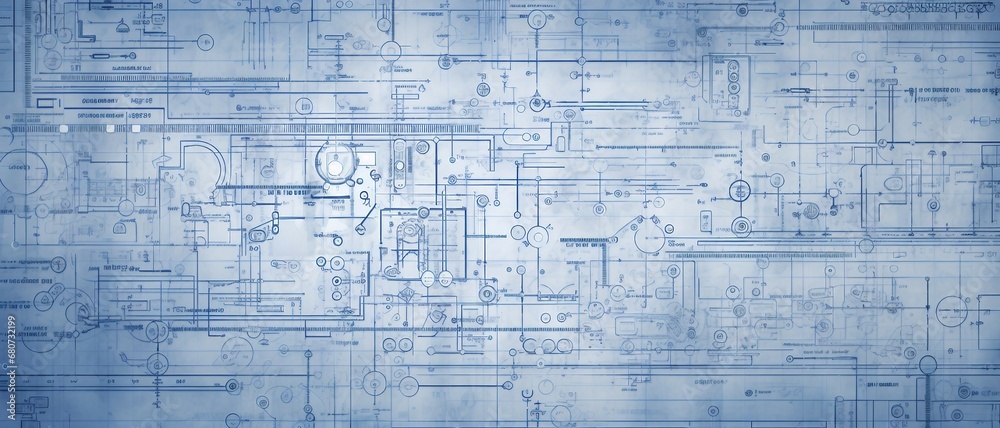 Fototapeta premium Blueprint Drafting texture background,a blueprint-inspired paper texture, can be used for printed materials like brochures, flyers, business cards.
