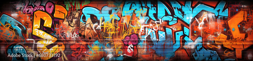 Colorful Urban Graffiti Art on Wall