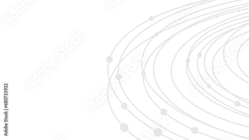 Technology abstract background. Abstract geometric background. Connected circles. Network of circles.