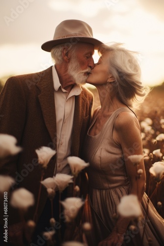 Old lovers, eternal love. The timeless love story of old lovers who have stood the test of time with devotion, affection, and memories © Ruslan Batiuk