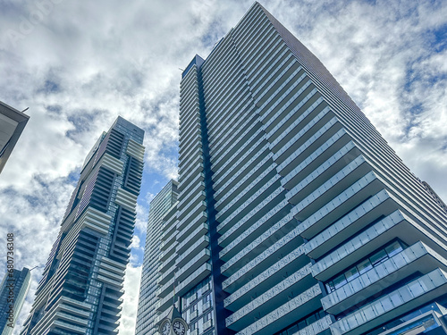 Toronto, Ontario - October 7, 2023: The skyline, skyscrapers and condominium buildings of downtown Toronto  © Torval Mork