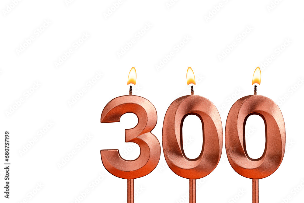 Number of followers or likes - Candle number 300